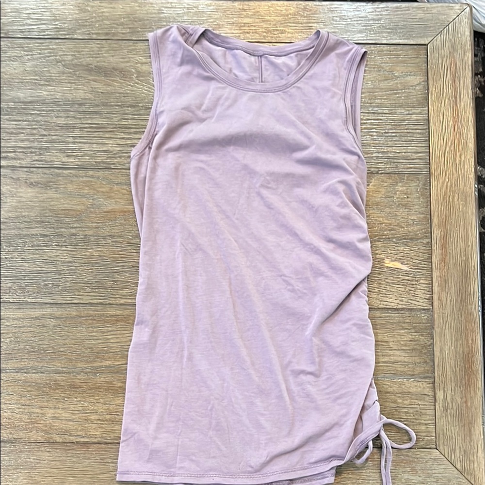 Lululemon Athletica Purple Ruched Tie Front Tank Top